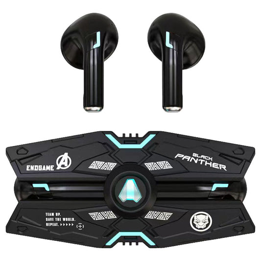 Marvel Avengers Iron Man Black Panther Captain America All‑Styles Slide Case Wireless Earbuds, Mecha Starship Shape TWS Bluetooth 5.0 Headphones, 16H Total Playtime Ergonomic Comfort Fit For Gaming Daily Entertainment
