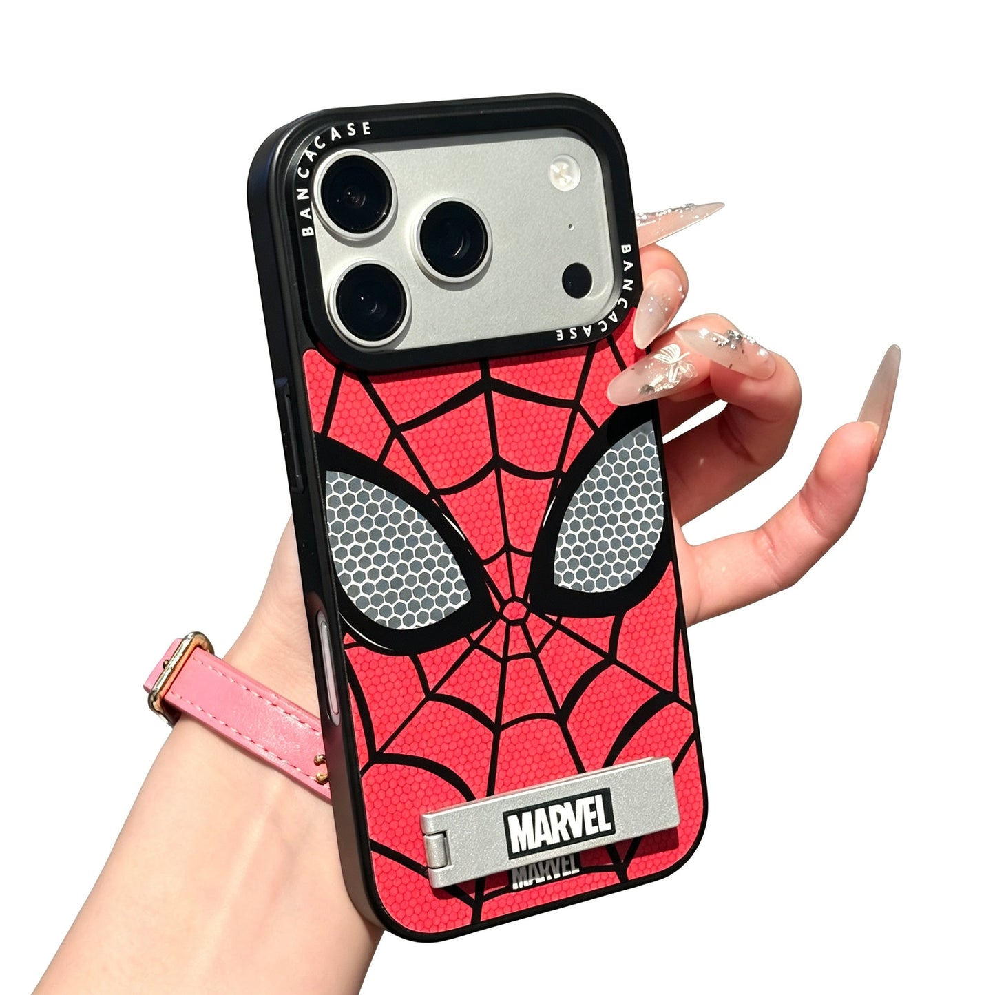 Marvel Spider-Man Web Pattern Phone Case (with Metal Kickstand)