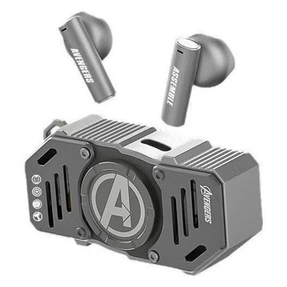 Marvel Avengers Iron Man Black Panther Multi‑Style Fidget Spinner TWS Wireless Earbuds, Bluetooth 5.3 HIFI Stereo Gaming Earphones, Auto‑Pair Touch Control Type‑C Charging For Marvel Fans Collectible Gift