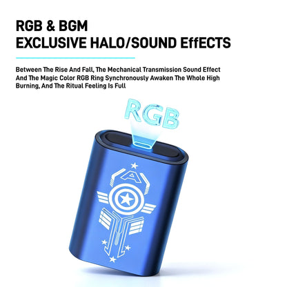 Marvel Avengers Iron Man Captain America Multi‑Styles TWS Bluetooth 5.3 Gaming Earbuds, Mechanical Pop‑Up Charging Case, 45ms Low Latency ENC Noise Reduction RGB Light Type‑C Wireless Headphones For Superhero Fans Collectible Gift