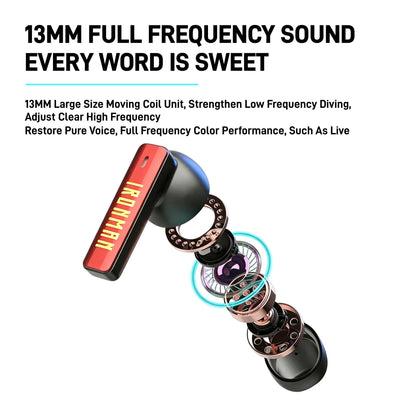 Marvel Avengers Iron Man Captain America Multi‑Styles TWS Bluetooth 5.3 Gaming Earbuds, Mechanical Pop‑Up Charging Case, 45ms Low Latency ENC Noise Reduction RGB Light Type‑C Wireless Headphones For Superhero Fans Collectible Gift