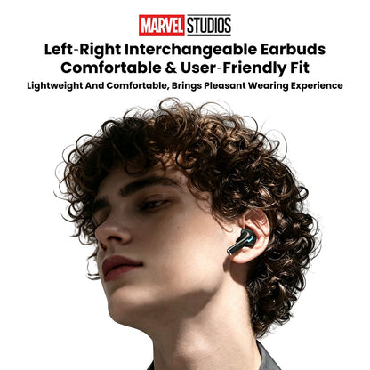 Marvel Avengers Iron Man Black Panther Captain America All‑Styles Slide Case Wireless Earbuds, Mecha Starship Shape TWS Bluetooth 5.0 Headphones, 16H Total Playtime Ergonomic Comfort Fit For Gaming Daily Entertainment