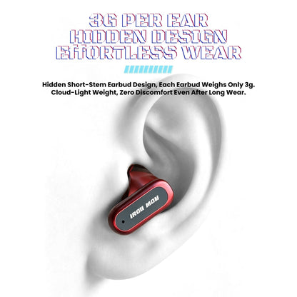 Marvel Avengers Iron Man Captain America Black Panther Fidget Spinner TWS Wireless Earbuds, Mechanical Mecha Zinc Alloy Bluetooth 5.4 Gaming Earphones With Touch Control Type‑C Charging For Fans
