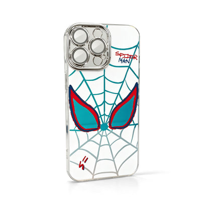 Marvel Spider‑Man 2‑Style Cartoon Graphic iPhone Phone Case, 3‑In‑1 Detachable Electroplated Camera Lens Frame Protective Cover, Quad Airbag Anti‑Drop Shockproof Phone Shell, Multiple Lens Protection Options