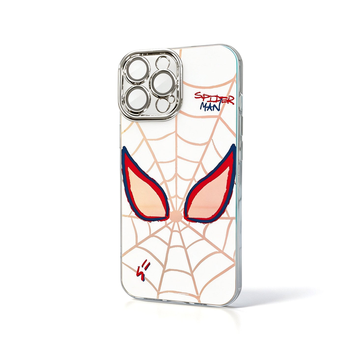 Marvel Spider‑Man 2‑Style Cartoon Graphic iPhone Phone Case, 3‑In‑1 Detachable Electroplated Camera Lens Frame Protective Cover, Quad Airbag Anti‑Drop Shockproof Phone Shell, Multiple Lens Protection Options