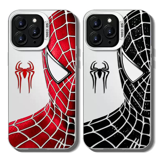 Spider‑Man Classic Suit Graphic iPhone Phone Case, Anti‑Drop Full‑Body Protective Cover, Precise Cutout Lens Raised Protection Phone Shell, Red & Black 2 Styles Available