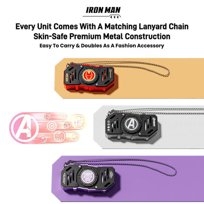 Marvel Avengers Iron Man Black Panther Multi‑Style Fidget Spinner TWS Wireless Earbuds, Bluetooth 5.3 HIFI Stereo Gaming Earphones, Auto‑Pair Touch Control Type‑C Charging For Marvel Fans Collectible Gift