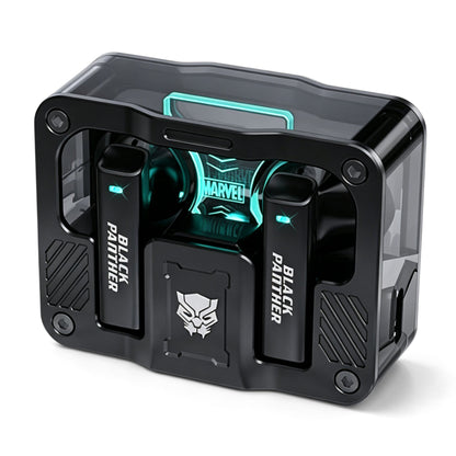 Marvel Avengers Iron Man Captain America Black Panther Multi‑Styles TWS Bluetooth 5.3 Gaming Earbuds, Transparent Zinc‑Alloy Charging Case, RGB Lighting Low Latency Touch Control Wireless Headphones For Superhero Fans Collectible Gift