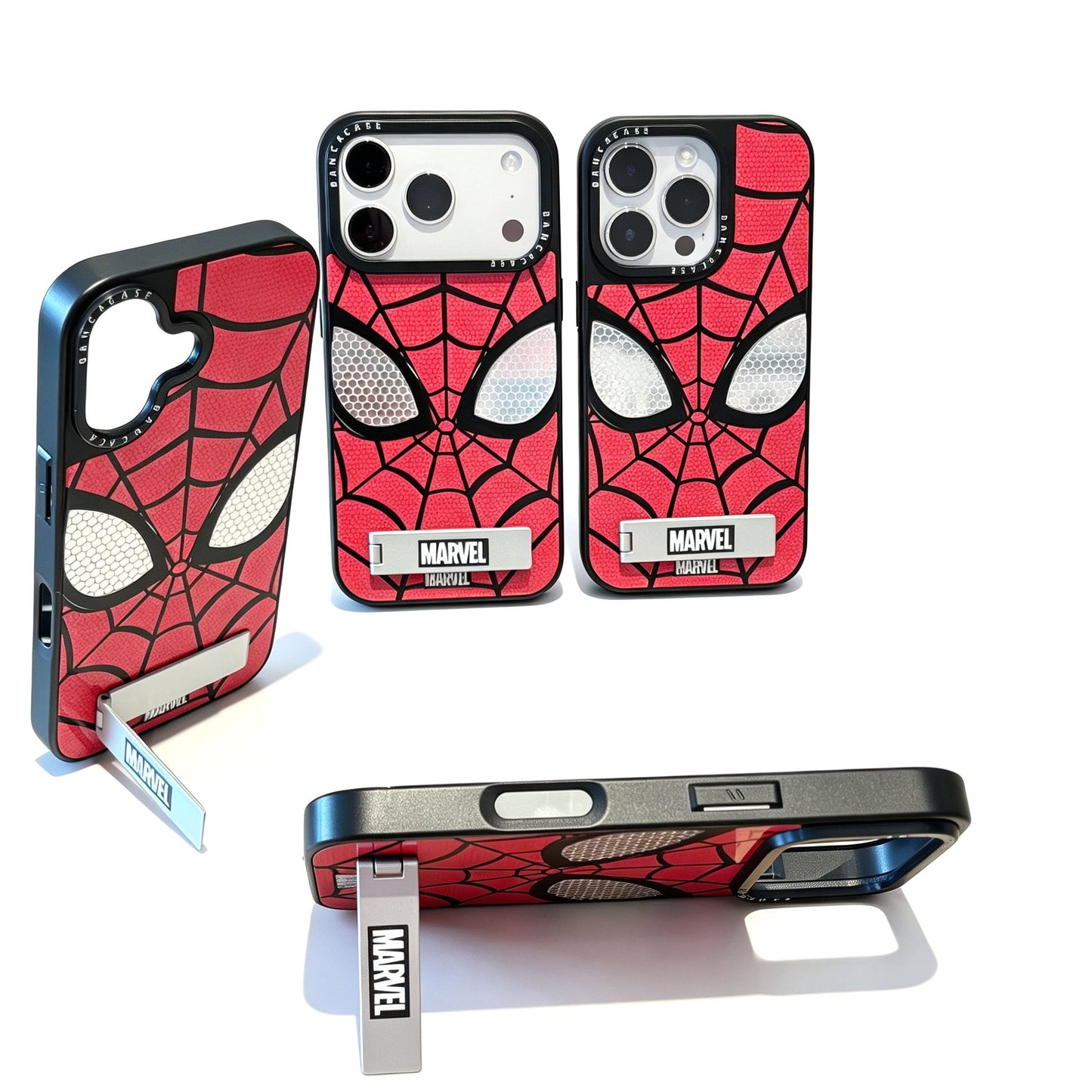 Marvel Spider-Man Web Pattern Phone Case (with Metal Kickstand)